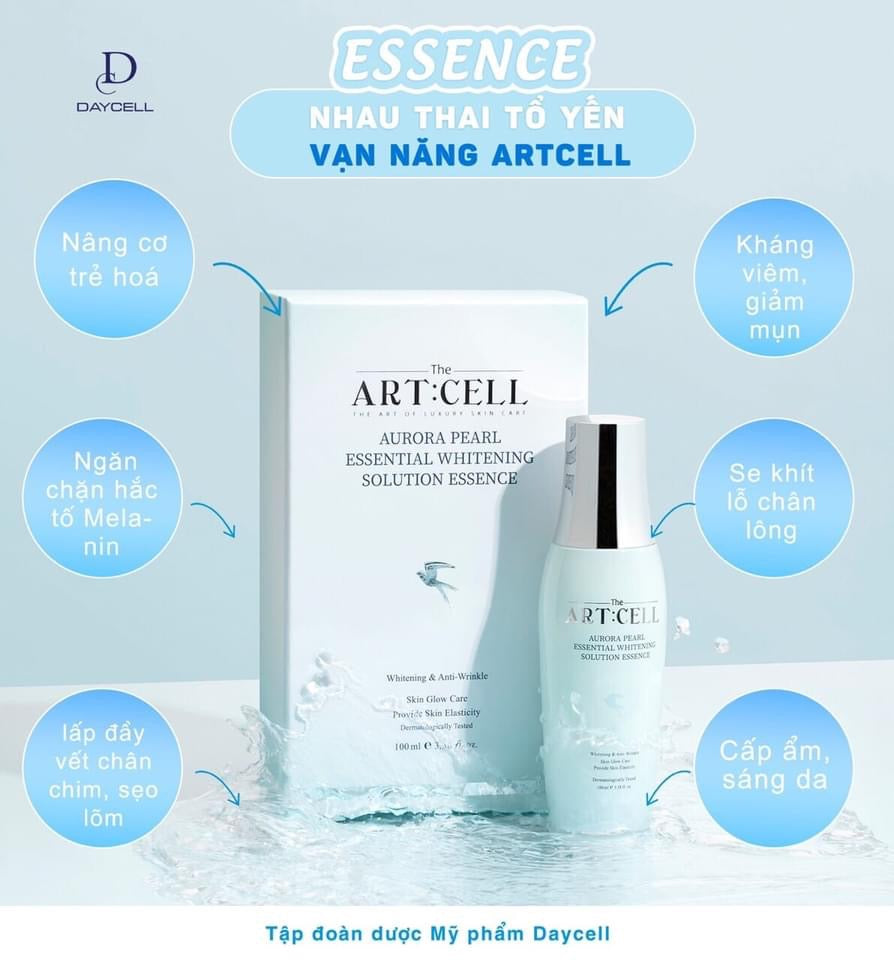 Serum Dưỡng Trắng Da Tổ Yến Ngọc Trai Artcell Arora Essential 100ml