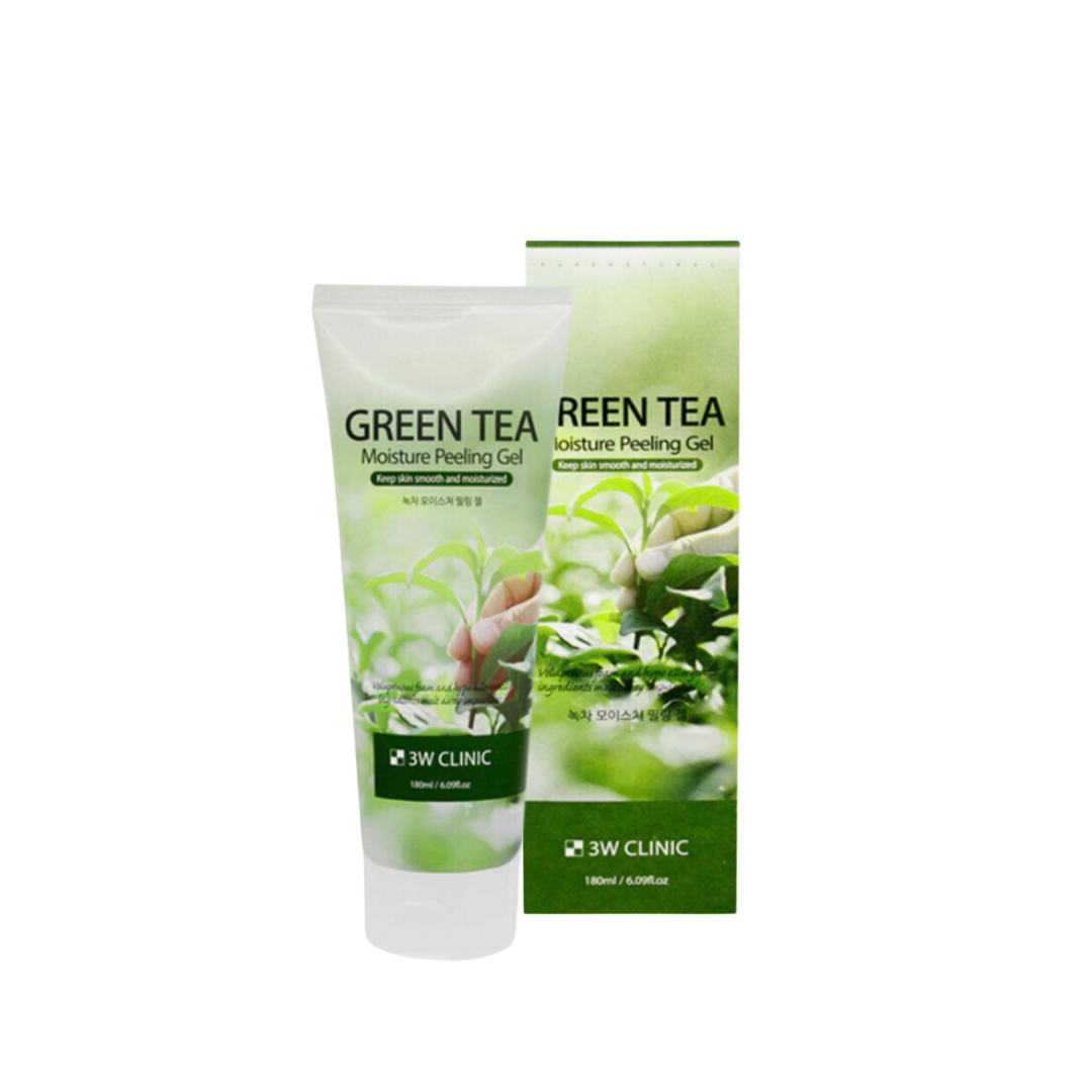 Green Tea Moiturizer Peeling 3W Clinic 180ml (Tẩy Da Chết Trà Xanh)